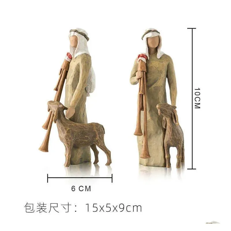 novelty items willow tree nativity figures statue hand painted decor christmas gift g230520