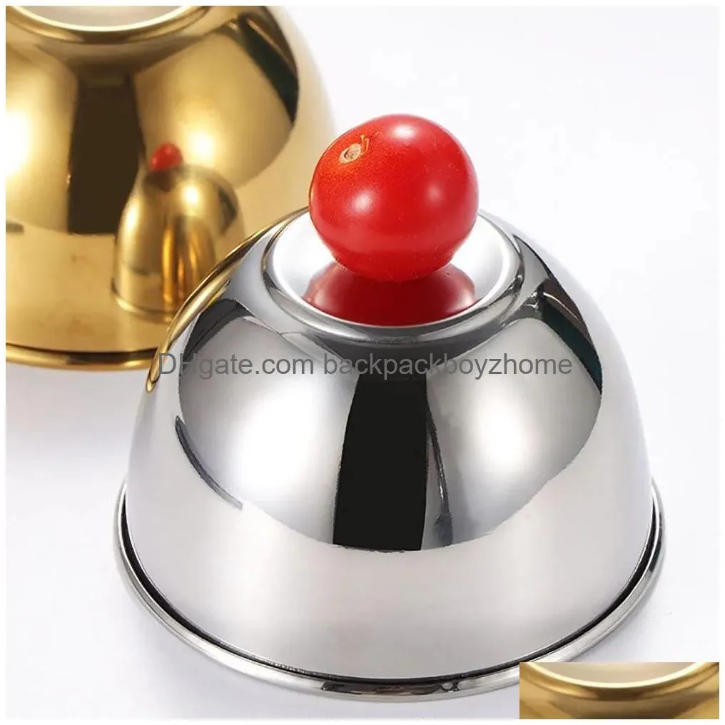 Bowls Stainless Steel Small Bowls Sauce Dishes Ice Cream Cups Mini Serving Dessert Bowl Round Seasoning Sushi Dip For Kitchen Drop Del Dhqbo