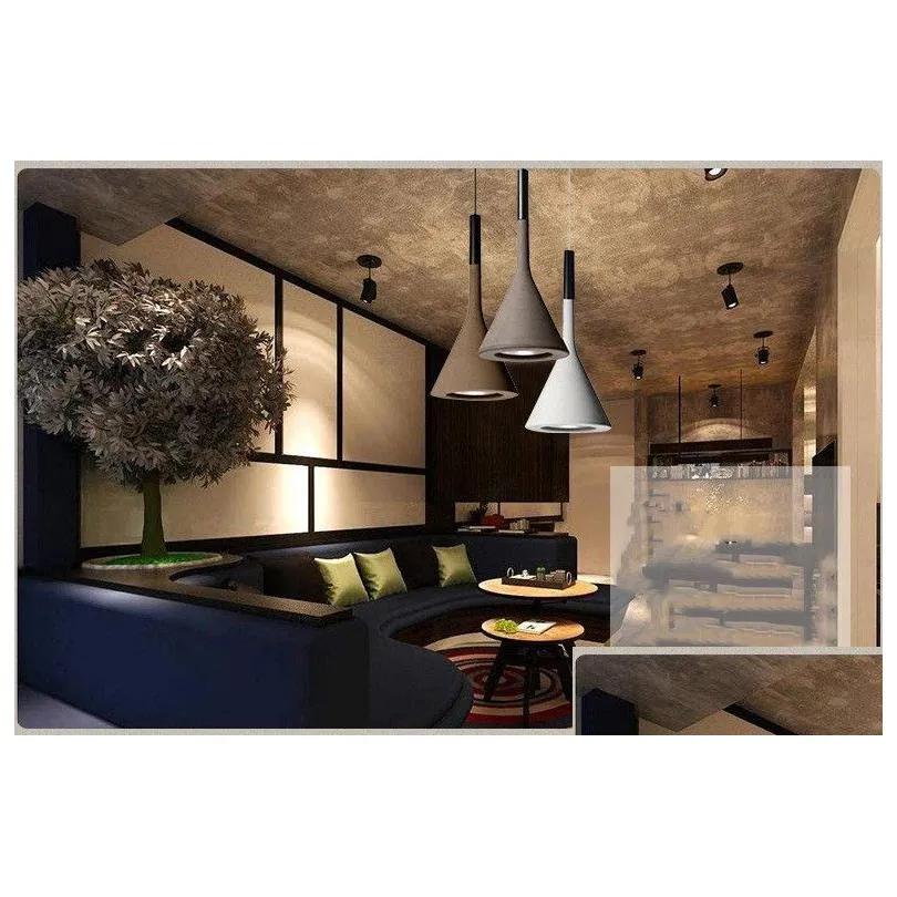 Pendant Lamps Modern Pendant Lamp Ceiling Resin Lighting Imitation Pevere Cement Led Light Classic Creative Bar Restaurant Drop Delive Dhwj0