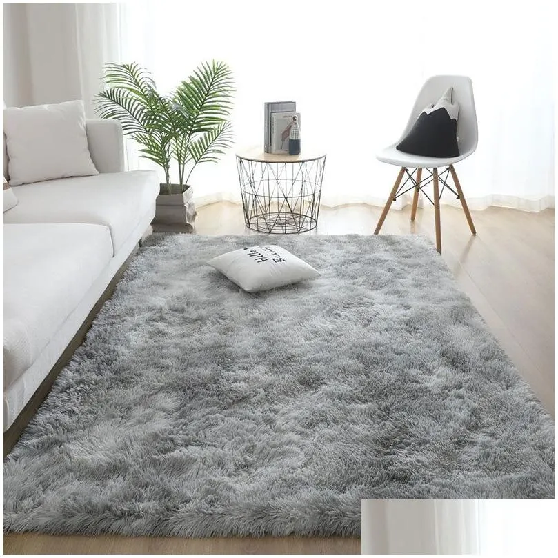 fluffy pure carpets for living room large soft rugs anti skid shaggy area rug dining room home floor mat 80x120cm