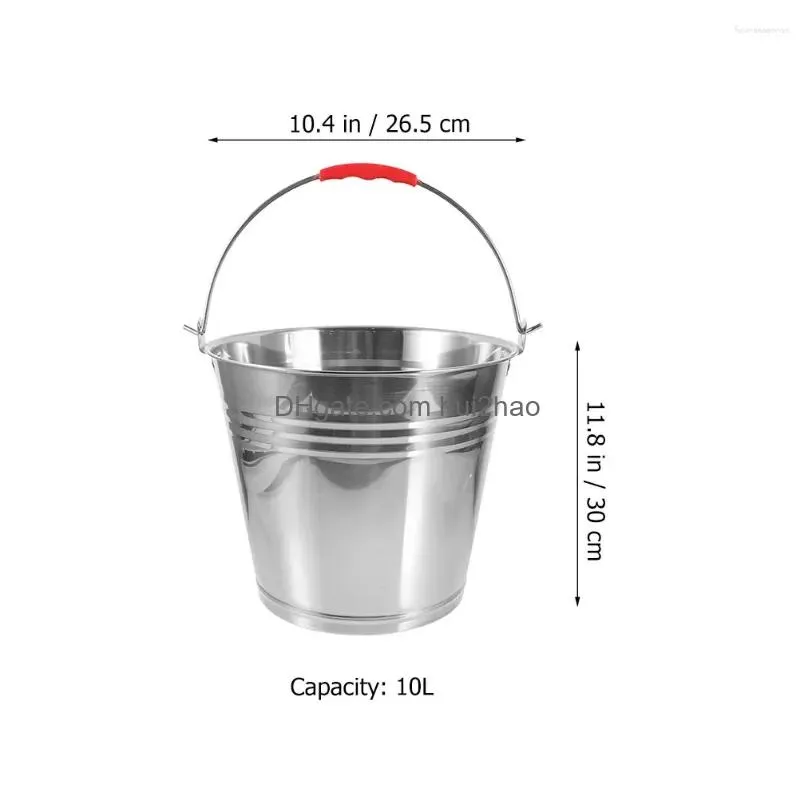 mugs water bucket portable toilet metal horses feed buckets stainless steel feeder storage commode