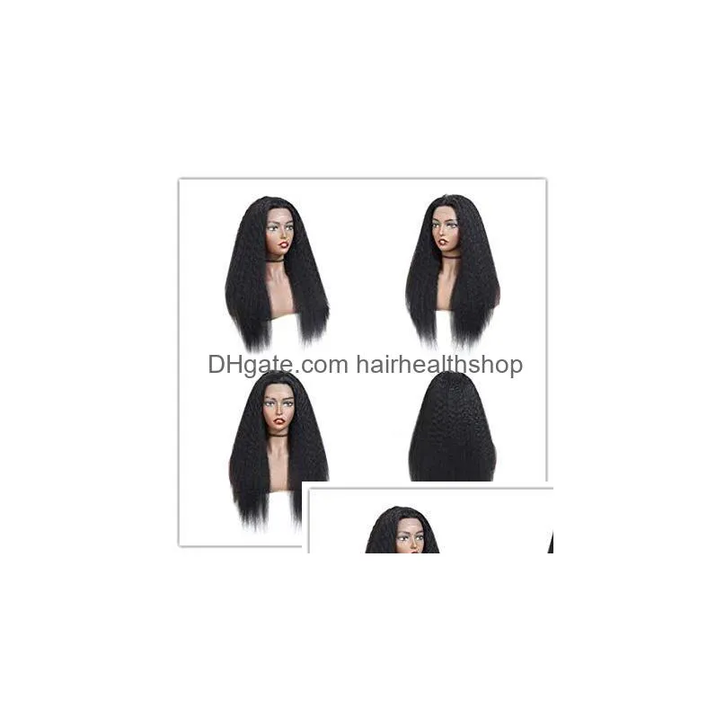 Lace Wigs Hd Kinky Straight Lace Front Human Hair Wigs Brazilian 360 Laces Frontal Wig 180 250 Density Italian Yaki Drop Delivery Hai Dhpkm