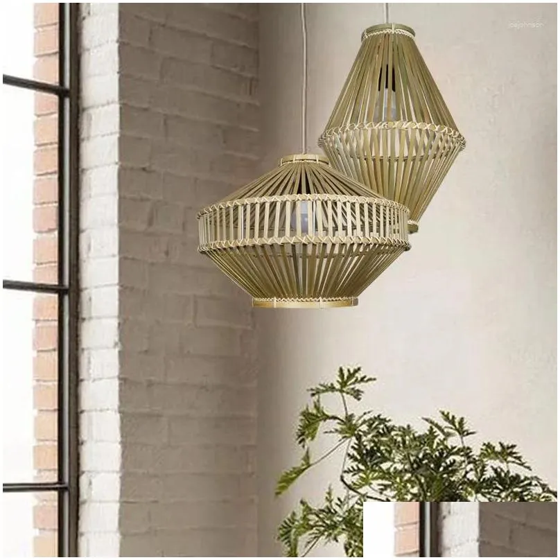 Pendant Lamps Arturesthome Bamboo Chandelier Vintage Simple Lighting Indoor Decorative Lights Hanging Ceiling Lamp Home Decoration Dr Dh3Xc