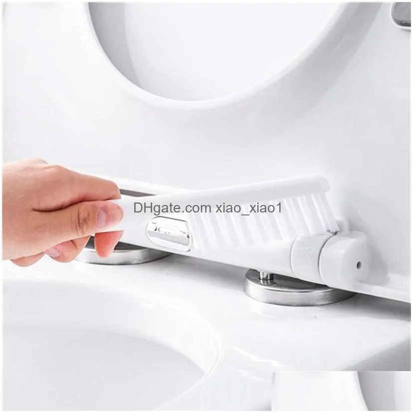 epacket cracked household long handle soft glue toilet brush no dead corner cleaning tpr silicone brush210e7243908