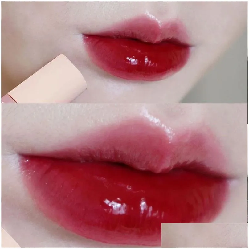 Lip Gloss Moisturizing Mirror Water Lip Glaze Lasting Waterproof Non-Stick Cup Y Red Liquid Lipstick Pink Love Heart Gloss Makeup Drop Dhlke