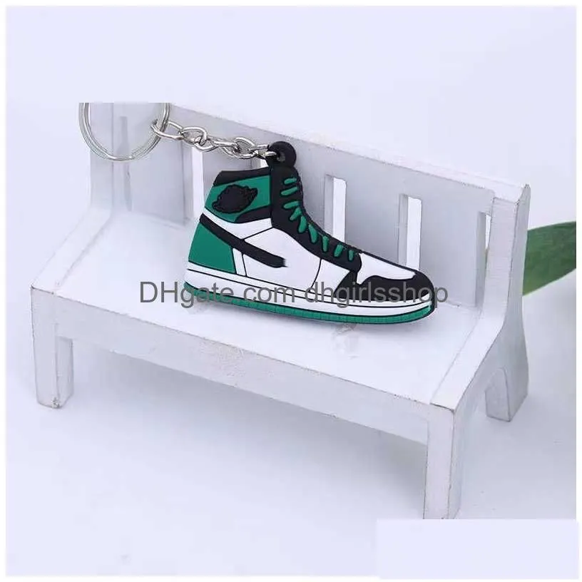 Keychains & Lanyards Mini Sile Sneaker Keychains Sport Shoes Keychain Basketball Kids Key Ring Shoe Creative Gift63013669191825 Drop Dh3Iy