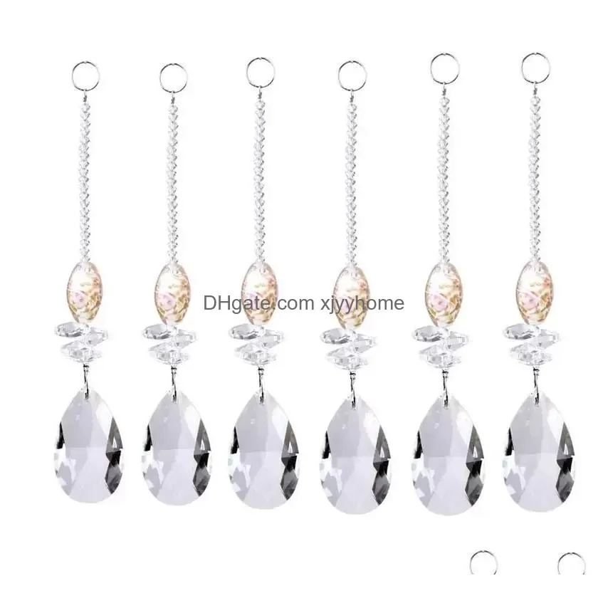 Pendants Crystal Ball Prism Glass Chandelier Hanging Pendant Lighting Dream Sun Catcher Wedding Party Home Drop Delivery Dhlxb