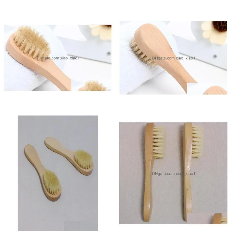 face cleansing brush for facial exfoliation natural bristles exfoliating face brushes for dry brushing with wooden handle