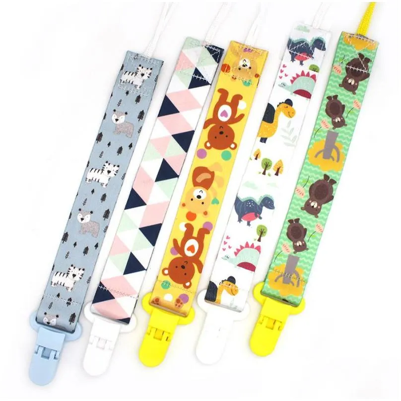 Pacifier Holders&Clips# Sublimation Baby Pacifier Clips With Metal Clip Blank White Dummy Holder For Boys And Girls Fits Most Soothers Dhi0R