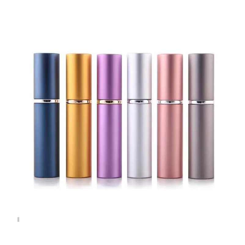 Perfume Bottle Ship Per Bottle 5Ml Aluminium Anodized Compact Aftershave Atomiser Atomizer Fragrance Glass Scent-Bottle Drop Delivery Dh8Af