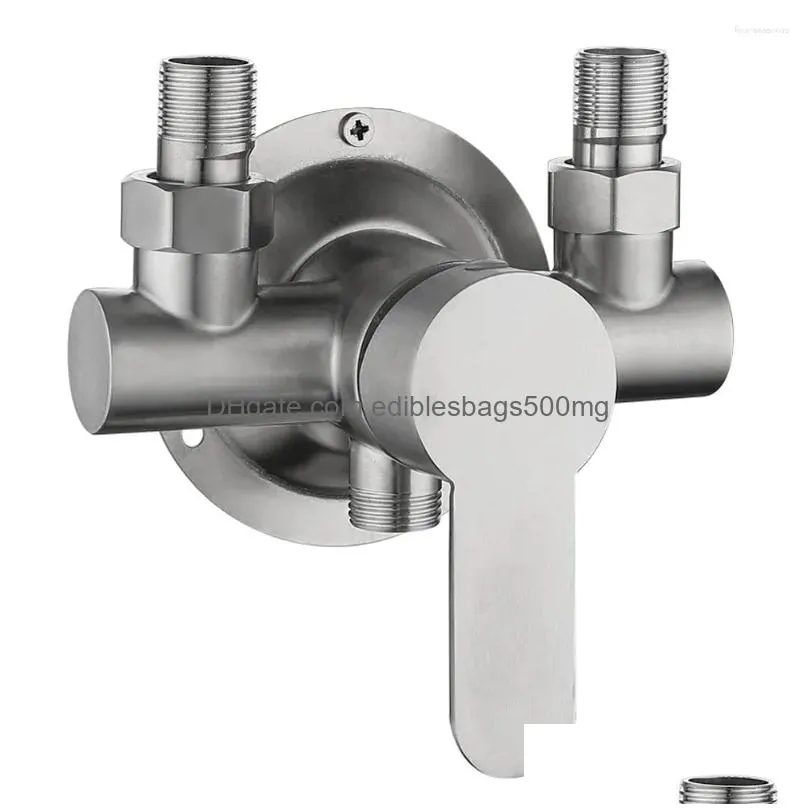 bathroom sink faucets stainless steel shower faucet and cold water mixer wall mounted metal handle concealed