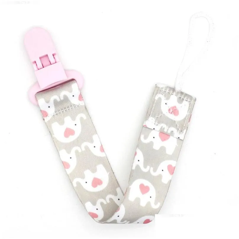 Pacifier Holders&Clips# Sublimation Baby Pacifier Clips With Metal Clip Blank White Dummy Holder For Boys And Girls Fits Most Soothers Dhi0R