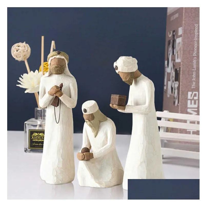 novelty items willow tree nativity figures statue hand painted decor christmas gift g230520