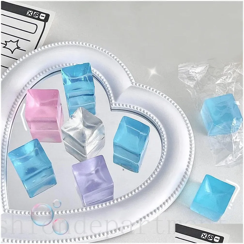Decompression Toy Cube Toys Ice Ball Squeezy Sensory Cubes Soft Squishy Anxiety Party Favors Gifts For Kids And Adts Drop Delivery Toy Dhdzl