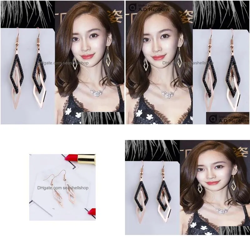 Dangle & Chandelier Designer Earrings Fashion Stud Tassel Long Suitable For Social Gathering Party Charm Ear Jewelry Ohrringe Wedding Dhd53