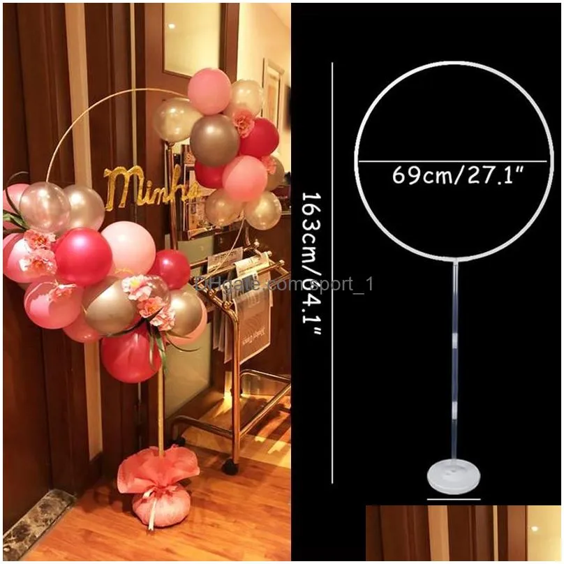 163cm circle arch frame balloon stand holder wedding background decor balloons garland birthday party decorations baby shower8396398