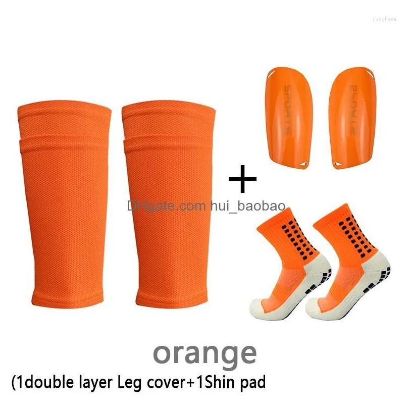 sports socks cover 1 set of adult leg youth football professional shin pads support