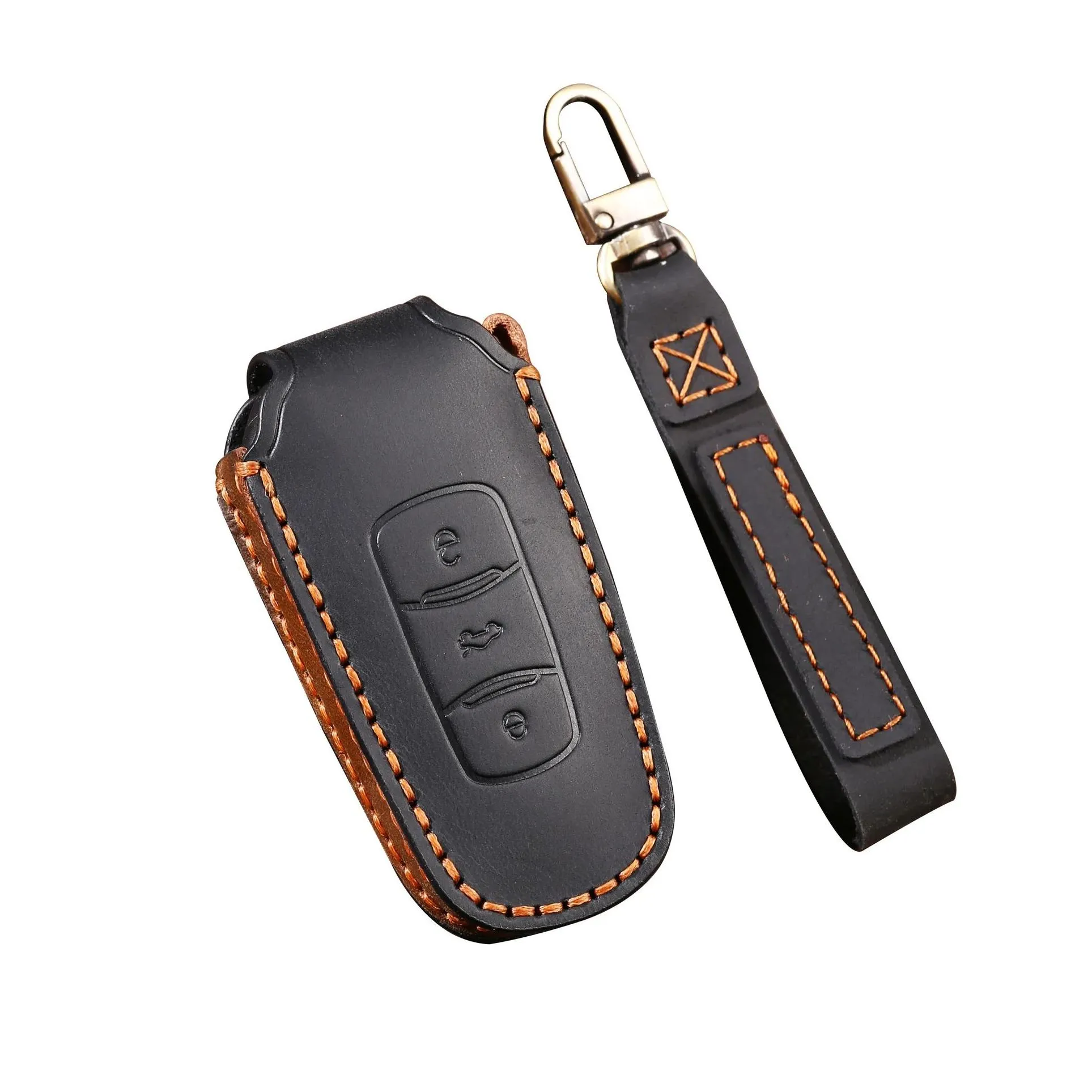 Car Key Pouch Leather Case Er Fob Holder Keychain Keyring Shell For Geely Atlas Nl3 Ex7 Emgrand X7 Emgrandx7 Suv Gt Gc9 Drop Delivery Dhv8K