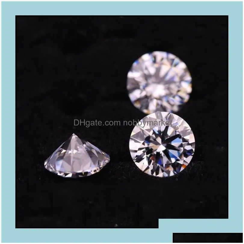 loose diamonds jewelry price small size 0.7mm-1.6mm 3a quality simated diamond white round shape cubic zirconia cz stones for making drop