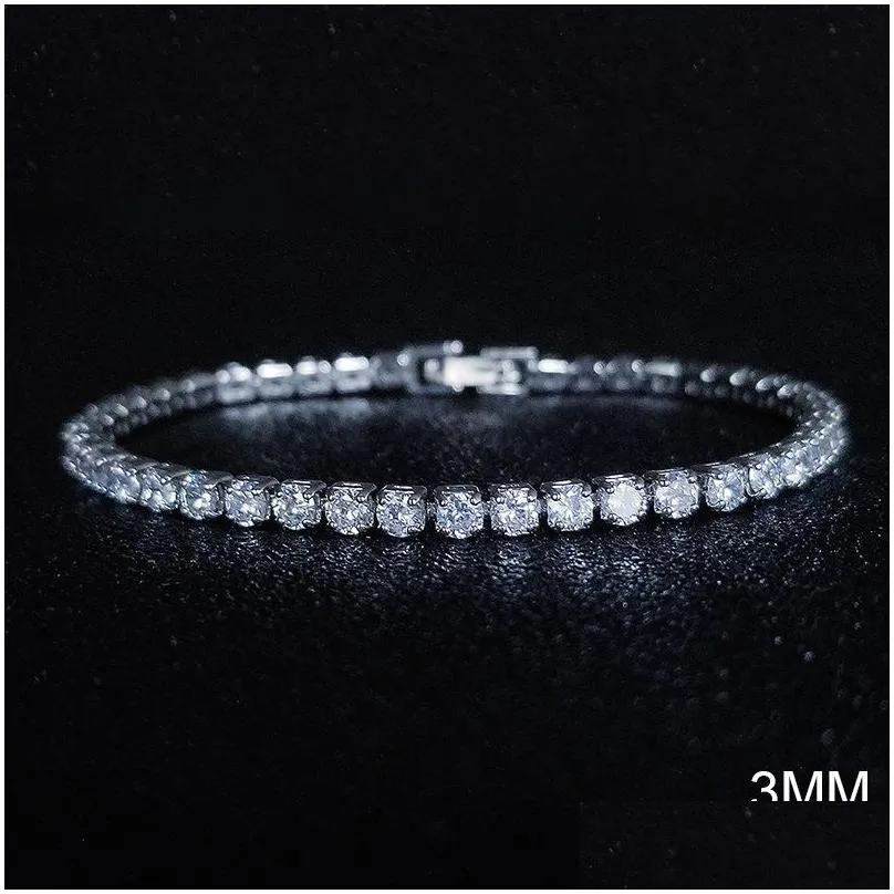 handmade solid tibetan silver 4mm 17cm 19cm tennis bracelet bangle for women wedding fashion jewelry wholesale party gift