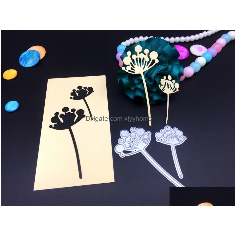 Craft Tools 2 Pcs Dandelion Metal Cutting Dies For Diy Scrapbook Po Album Paper Card Creation Decor Embossing Stencil Craft Tool Chri2 Dhpls