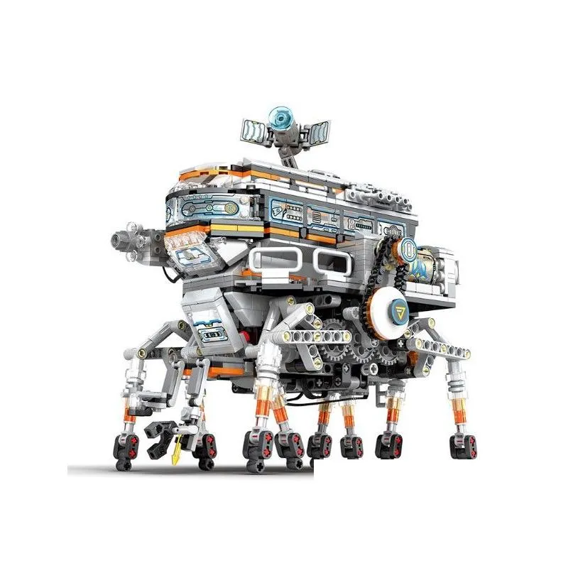 Model Building Kits Wholesale Toy Truck Custom T Block Car Space War Science Fiction Walking Robot Technik Build For Children Christma Dh9Ci
