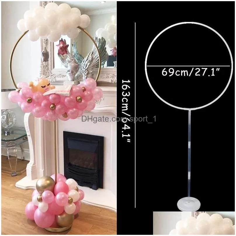 163cm circle arch frame balloon stand holder wedding background decor balloons garland birthday party decorations baby shower8396398