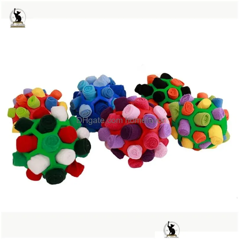 toys dog puzzle toys encourage natural foraging skills portable pet interactive snuffle ball slow feeder training educational toy