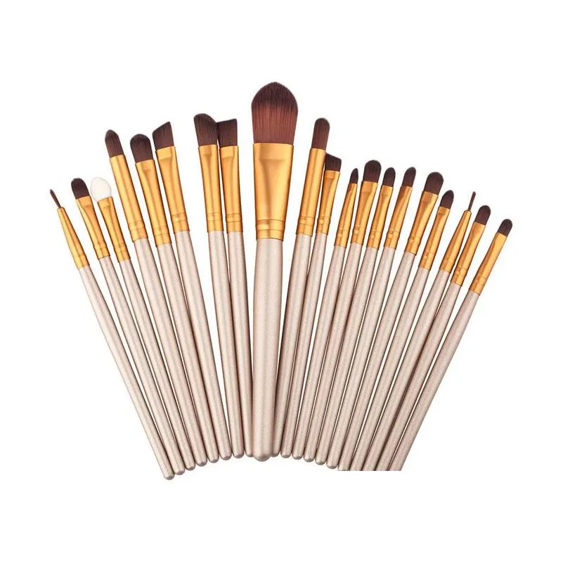 Makeup Brushes High Quality 20Pcs Makeup Brushes Sets Powder Foundation Eyeshadow Brush Kits Make Up Professional Beauty Drop Delivery Dhmqd