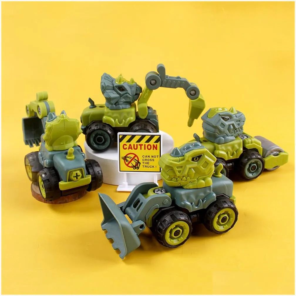 Model Building Kits Dinosaur Build Block Karting Suit Truck Lepins Toy Model Kit Dinosauri Rex Transport Vehicle Jurassic World Toys F Dhl5F