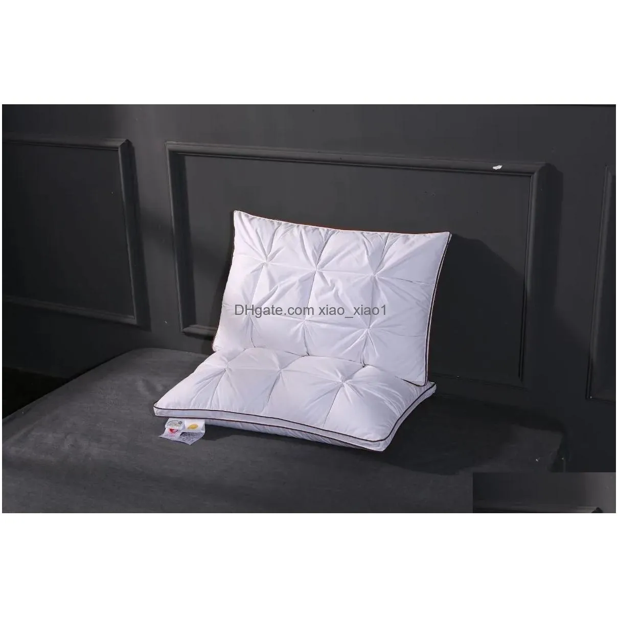 pillow soft pillows white goose down feather pillows for sleeping neck protection bed pillows with 100% cotton cover 231129
