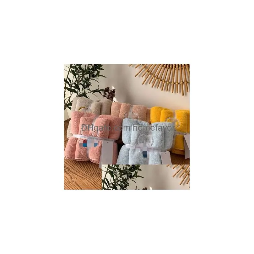 luxury towels two-piece blue fat bath towel cartoon towel coral fleece absorbent two-piece set