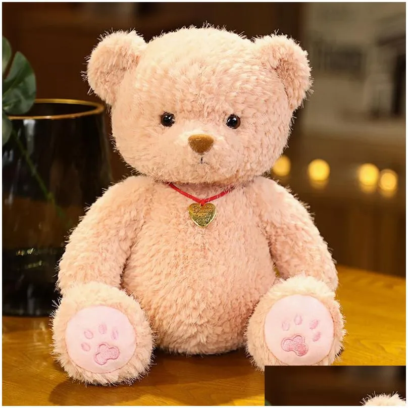 Stuffed & Plush Animals 2024 Valentines Day New Cute Teddy Bear Cartoon P Toy Couple Gifts To Soothing Sleep Pillows Exquisite Activit Dhovq
