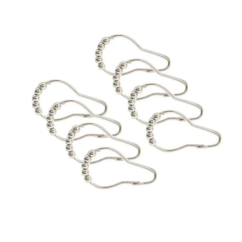  shower curtain rings hooks metal bathroom clip easy glide hooks polished shower curtain rings curtain hooks lx1334