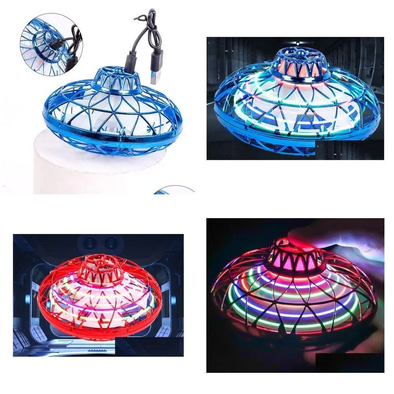 Decompression Toy Ball Intelligent Induction Ufo Toy Roundabout Fly Spinner Cool Remote Control Flying Poppuck Magic For Kid Fidget Dr Dhtcd