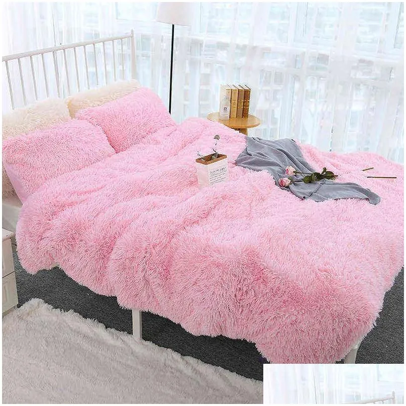 beddingoutlet shaggy throw blanket super soft plush bed cover fluffy faux fur blanket fleece blankets for beds couch sofa manta 211122