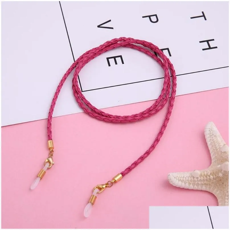  79 sunglasses lanyard strap necklace braid leather eyeglass glasses chain beaded cord reading glasses eyewear accessories
