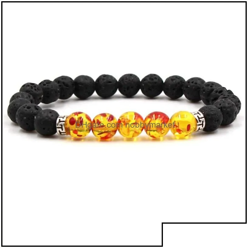 beaded strands bracelets jewelry chakra lava rock beaded for men women natural healing crystal nce stone tiger eye beads string chains