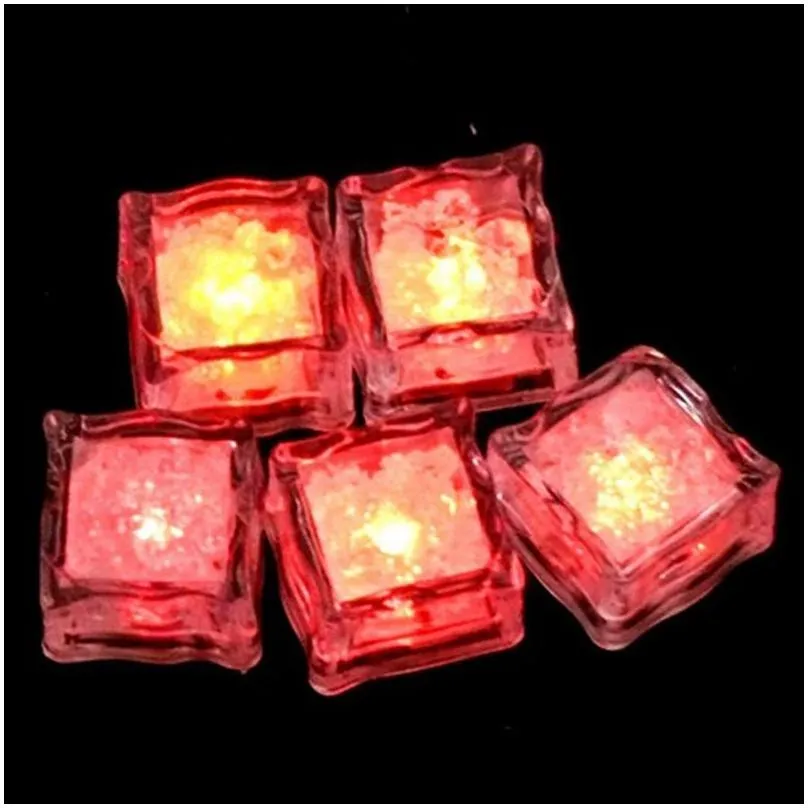 Novelty Lighting Mini Led Party Lights Colorf Changing Ice Cubes Glowing Blinking Flashing Novelty Decor Light Up Bar Club Wedding Amb Dhhrn