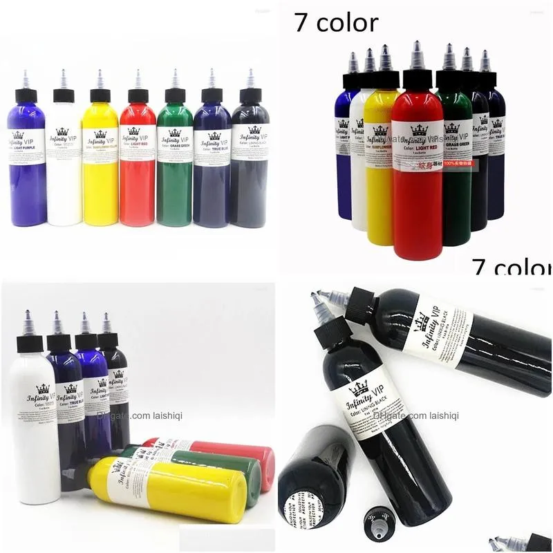 tattoo inks 7 color drop pigment 250ml permanent beauty makeup micropigment for body art cosmetics pure plant 330g