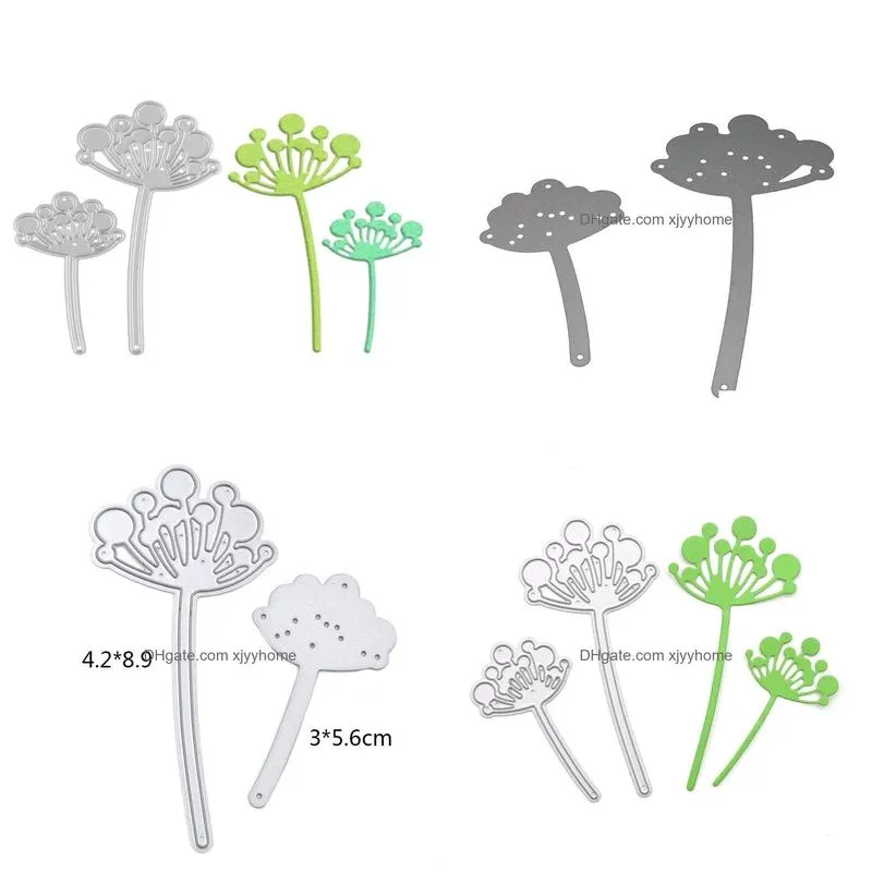 Craft Tools 2 Pcs Dandelion Metal Cutting Dies For Diy Scrapbook Po Album Paper Card Creation Decor Embossing Stencil Craft Tool Chri2 Dhpls