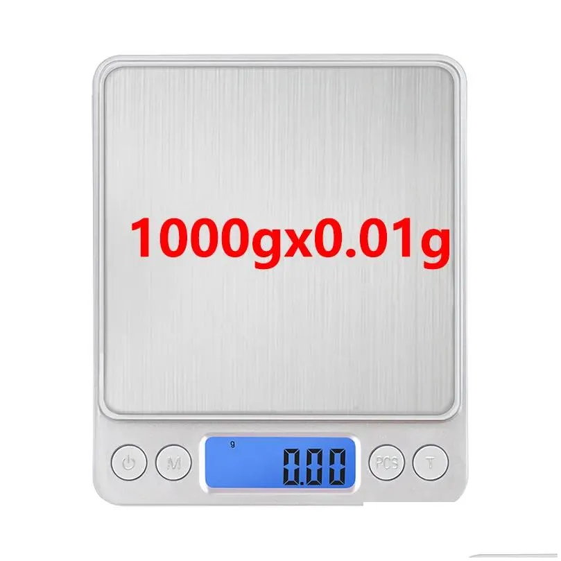 Weighing Scales Wholesale 1000G/0.1G Lcd Portable Mini Electronic Digital Scales Pocket Case Postal Kitchen Jewelry Weight Nce Drop De Dhr3A