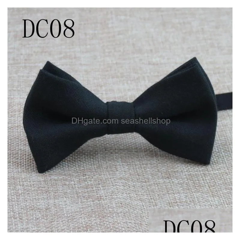 Bow Ties Solid Children Bowtie Baby Bow Tie15 Colors Adjust The Buckle Child Bowknot Necktie Occupational Tie For Christmas Gift Drop Dhjgy