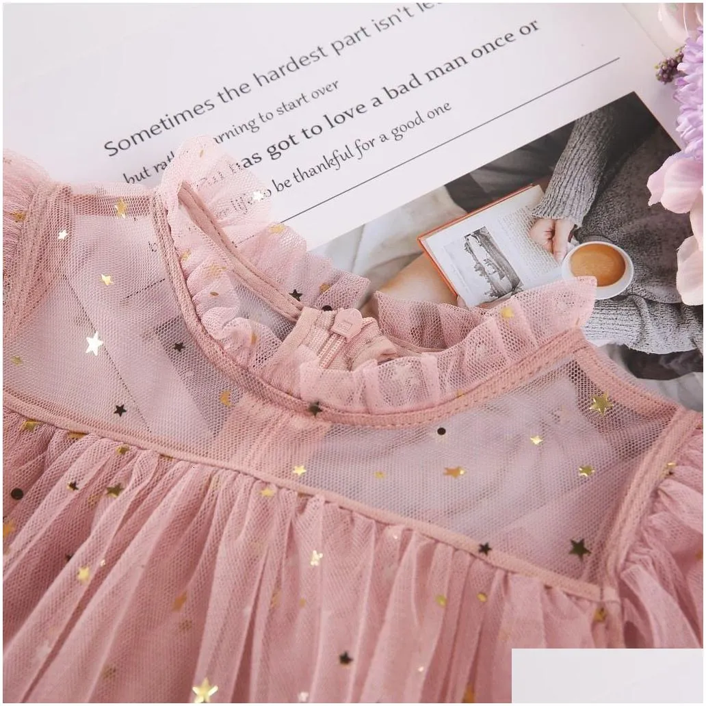 Girl`S Dresses Girls Dresses Lace Christmas Dress Girl Year Princess Wedding Party 3-8Y Childrens Ceremony Prom 230408 Drop Delivery B Dhh8E