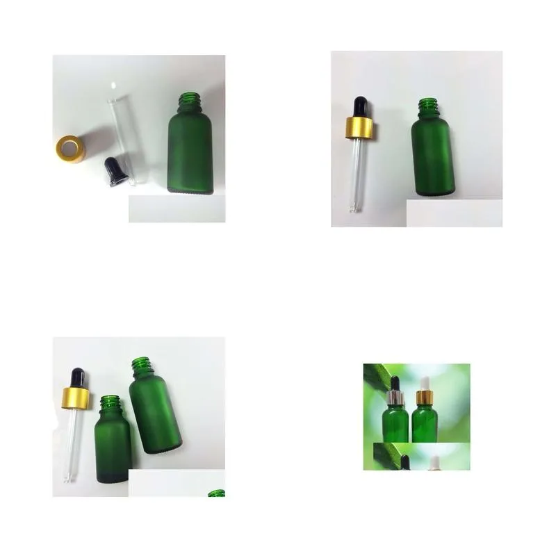 Perfume Bottle 30Ml Green Glass Dropper Bottles Vials  Oil Bottle Sensitive Chemical Storage 7433 Drop Delivery Health Beauty Dh7Pe