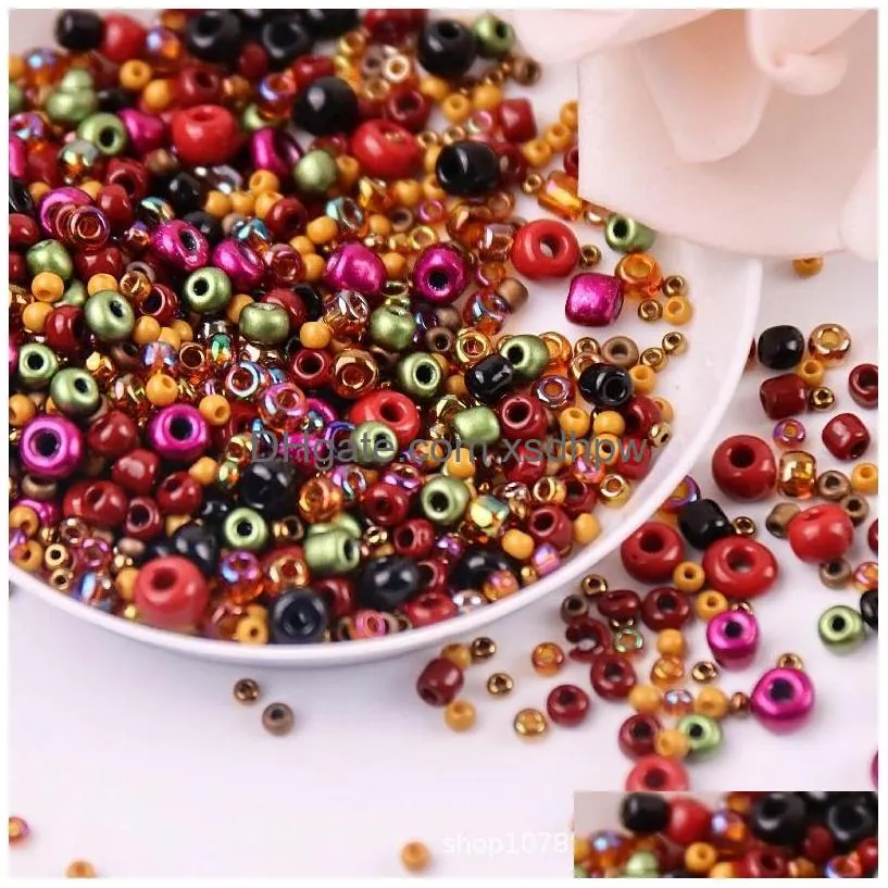 15g 2mm 3mm 4mm effect of the lacquer that bake charm czech glass seed beads diy bracelet beads for jewelry making accessories