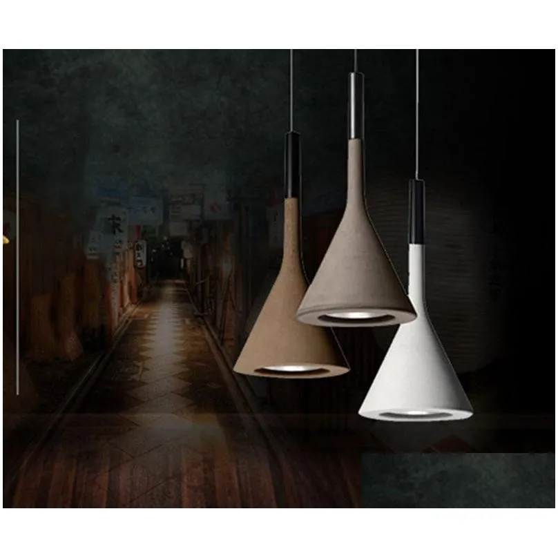 Pendant Lamps Modern Pendant Lamp Ceiling Resin Lighting Imitation Pevere Cement Led Light Classic Creative Bar Restaurant Drop Delive Dhwj0