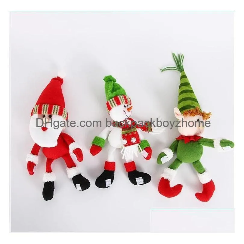 Party Favor New Xmas Red Wine Bottles Er Bags Bottle Holder Party Decors Hug Santa Claus Snowman Dinner Table Decoration Home Christma Dhpat