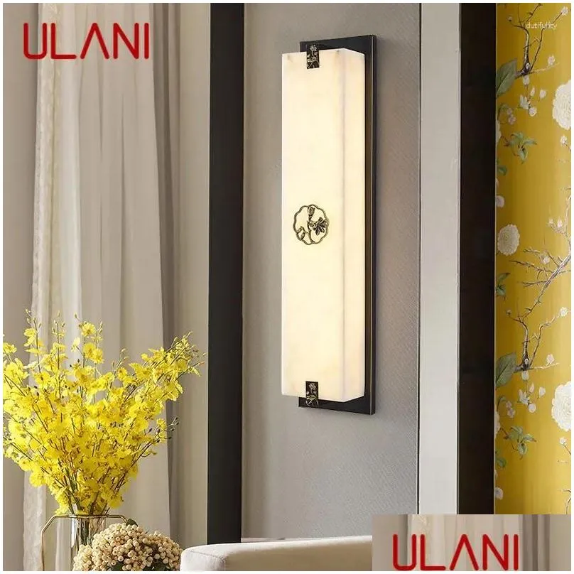 wall lamps ulani contemporary brass lamp led 3 colors vintage marble creative sconce light for home living room bedroom