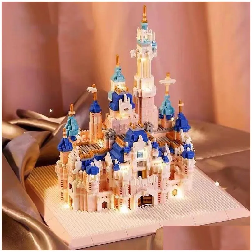 Model Building Kits Girl Princess Castle Build Block Architecture Lepin Toy For Set Fantasy Puzzle Technic Figure Christmas Drop Deliv Dhmh3